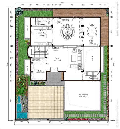 二层平顶别墅设计图，含全套施工图纸，16.40m*11.80m - 二层别墅设计图 - 轩鼎别墅图纸