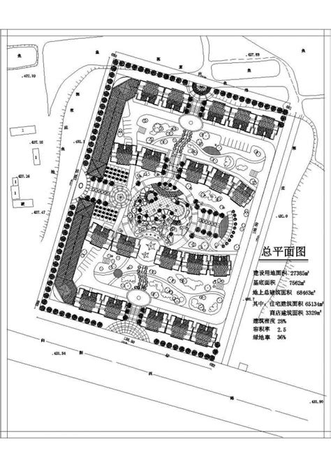 2万平方米山西某住宅小区用地规划设计cad图(带效果图，总平面图)_住宅小区_土木在线