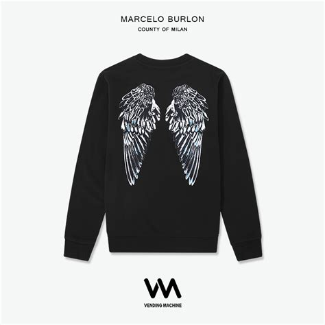 Marcelo Burlon 19FW海外正品新款MB后背双翅膀男女同款长袖卫衣-Marcelo Burlon品牌-美乐淘潮牌汇