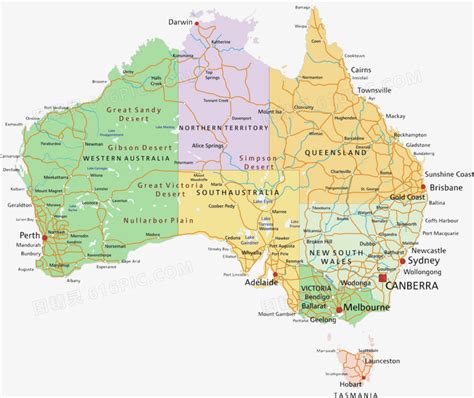 澳大利亚旅游地图 图片预览