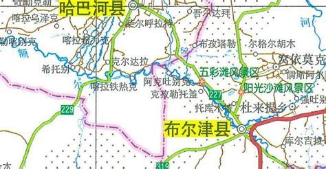 阿勒泰地区地图图片