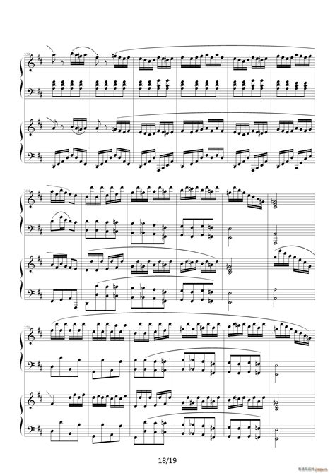 莫扎特D大调双钢琴奏鸣曲K448第三乐章 歌谱简谱网