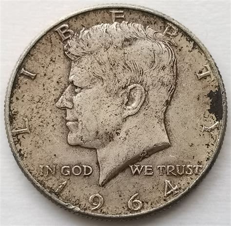 #27 90%高银版 美国1964年肯尼迪50美分银币 31mm 12.5g硬币 半元-淘宝网