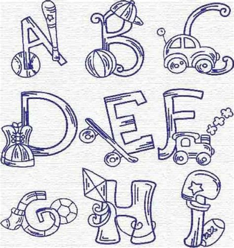 26个英文字母创意简笔画图片 英文字母怎么画- 老师板报网