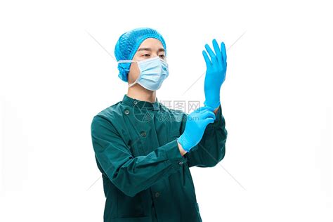 医生戴着医用手套图片-包图网企业站