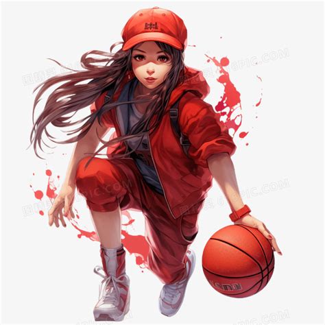 篮球女生头像手绘温柔