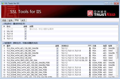TLS版本及CipherSuites确认及设置 | 知行软件EDI