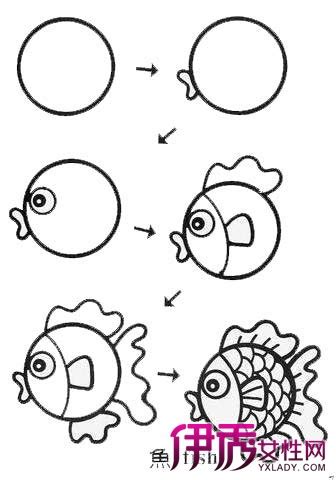 幼儿卡通深海鱼怎么画涂颜色 深海鱼简笔画图片 - 丫丫小报