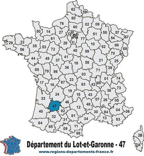 Département 47 : le LOT-ET-GARONNE carte, région, localisation et départements voisins.