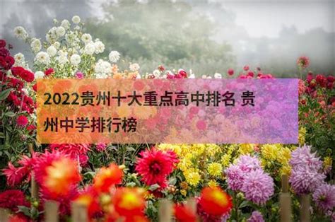 2022贵州十大重点高中排名 贵州中学排行榜 - 职教网