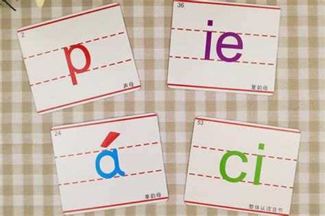 汉语拼音四声调字母表卡片四线三格