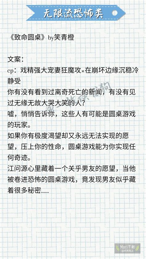 推文丨恐怖无限流小说推荐九篇