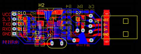 PL2303 usb转ttl电路板原理图与PCB工程 封装 小板 - Altium Designer