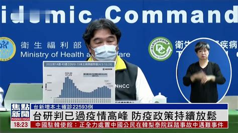 台湾新增本土确诊22593例 研判已过疫情高峰_凤凰网视频_凤凰网