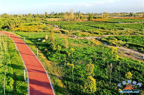 甘肃张掖：高铁西站生态公园景色美-人民图片网