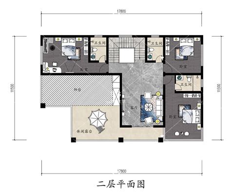 益阳廖总私人定制 欧式二层别墅设计案例分享17.8*11.5m 建筑面积409㎡ - 设计案例