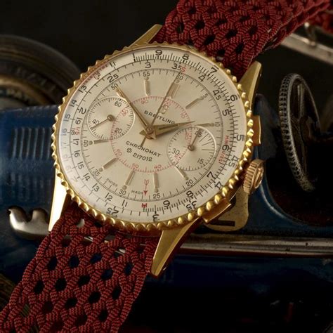 1950 Breitling 217012 Chronomat 809 with gold plated case and Venus cal ...