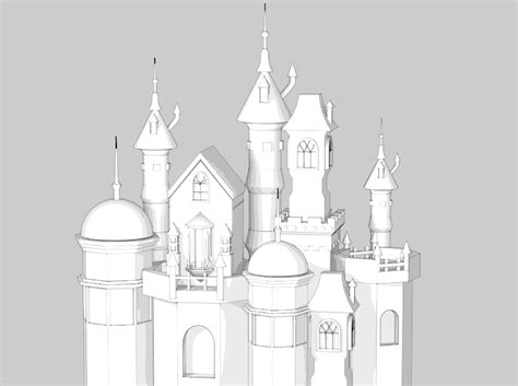欧洲古典式城堡三层综合楼施工设计cad布置方案图纸_联排别墅_土木在线