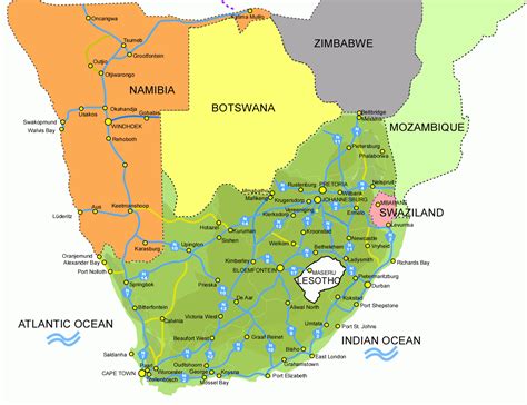 South Africa Maps Including Outline and Topographical Maps - Worldatlas.com