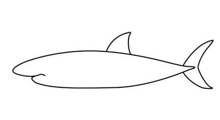 画一只大白鲨简笔画,鲨鱼王怎么画,鲨鱼画鲨_文秘苑图库