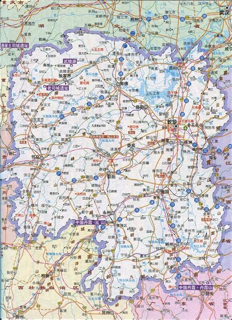湖南电子地图图片