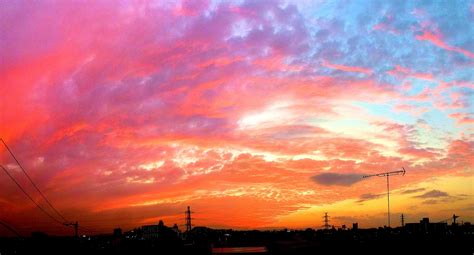 日本岐阜県大垣市いつかの空夕焼け雲图片