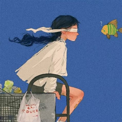 蓝色非主流搞笑头像