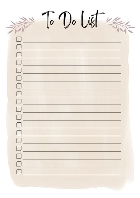 Cute Free Printable Daily To Do List Template - Printable Templates
