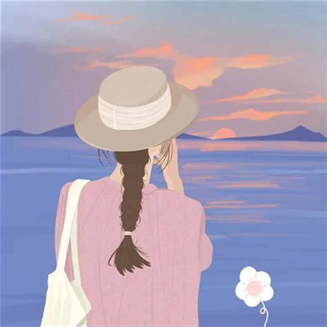 成熟温柔女生背影头像