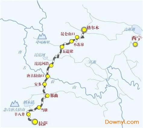 青藏铁路路线图图片