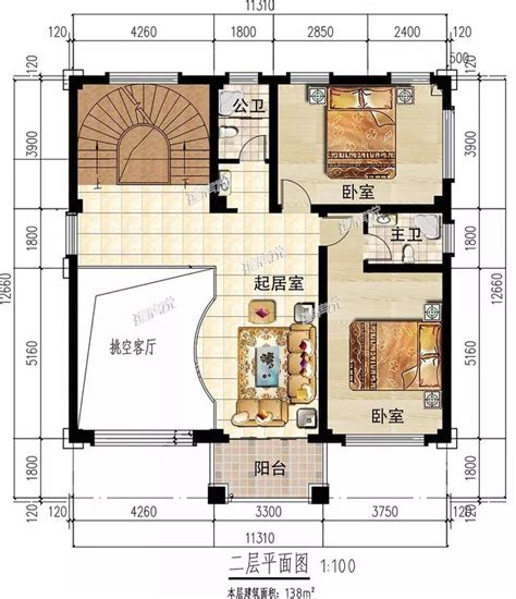 100平方房子设计图片，三层欧式带复式客厅带露台房屋设计图纸
