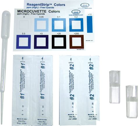Industrial Test Systems 484003 Cyanide ReagentStrip Test Kit, 3 Minutes ...