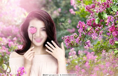 春暖花开亚洲女性模特1图片_海报设计_广告设计-图行天下素材网