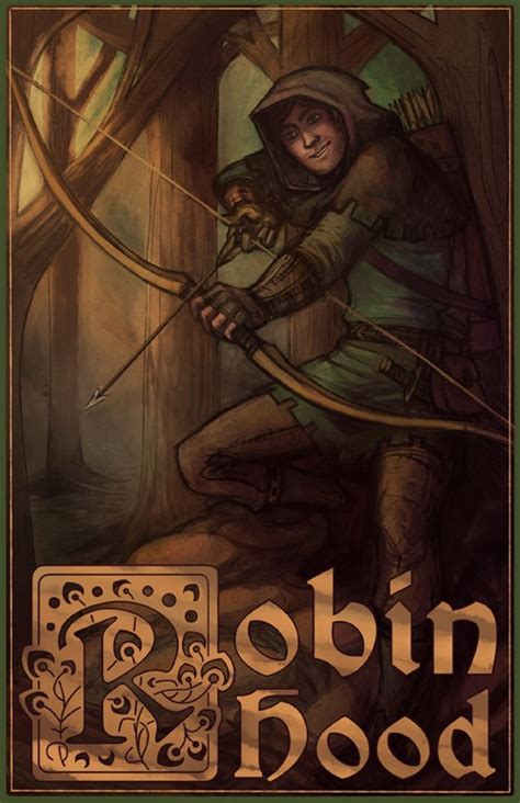 英雄人物插画：罗宾汉(Robin Hood) - 设计之家