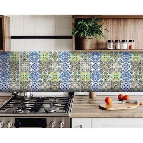7" X 7" Cana Multi Mosaic Peel and Stick Tiles - Bed Bath & Beyond ...