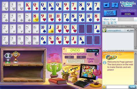 Screenshot of Pogo Addiction Solitaire (Browser, 2008) - MobyGames