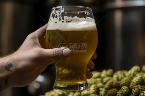 手拿啤酒图片