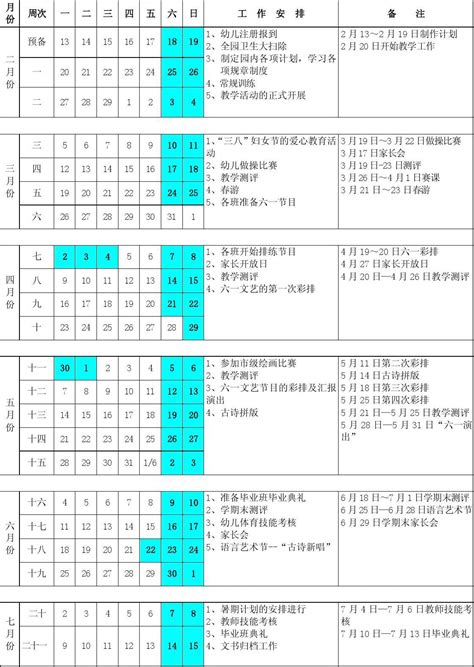 九江浔海实验幼儿园行事历(2011—2012年下学期)_word文档在线阅读与下载_免费文档