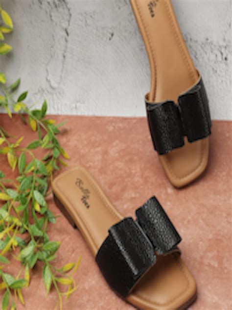 Buy Bella Toes Textured Open Toe Flats - Flats for Women 23615116 | Myntra