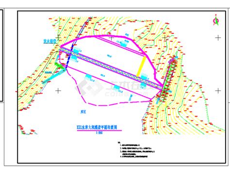 某地新建水库规划图_水利枢纽_土木在线