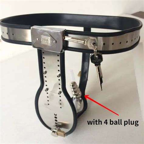 MALE CHASTITY BELT Device BDSM Cage Cuckold with sounding tube open beads plug $103.45 - PicClick