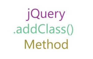 jQuery addClass() Method Tutorial