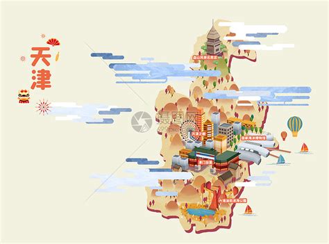 天津旅游地图图片