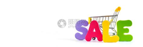 SALE是用明亮的多彩字母和购物车写成的高清图片下载-正版图片504353213-摄图网