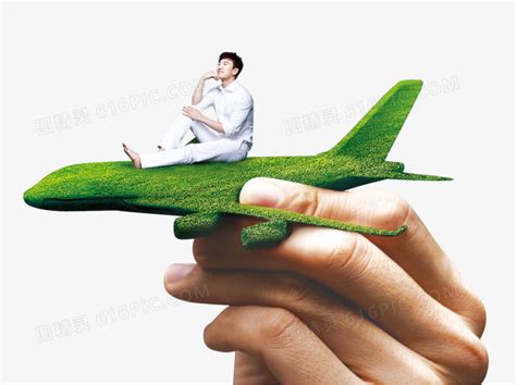 创意合成绿色植物飞机手势动作图片免费下载_PNG素材_编号vo9i0xjq3_图精灵