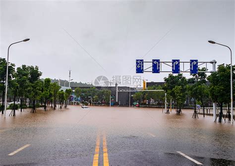 城市洪涝摄影图片-城市洪涝摄影作品-千库网