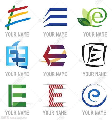 e字母logo设计矢量图片(图片ID:1145580)_-logo设计-标志图标-矢量素材_ 素材宝 scbao.com