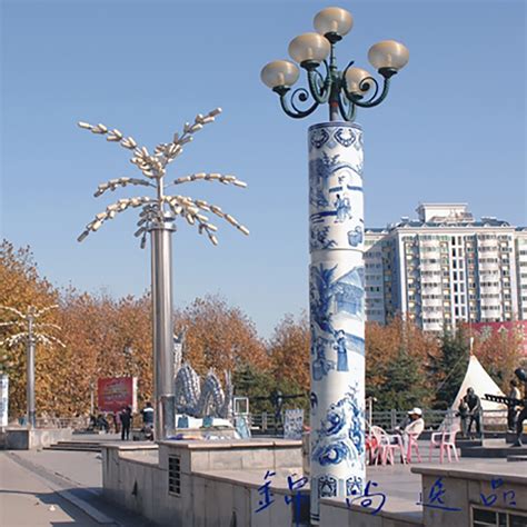 景德镇酒店景观陶瓷灯柱火车站装饰瓷灯柱1-2米陶瓷灯杆灯具定做-阿里巴巴
