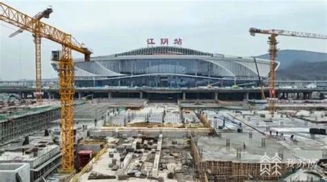 南沿江铁路江阴站房主体结构封顶在即~~ - 城建规划 - 510房产网 新闻