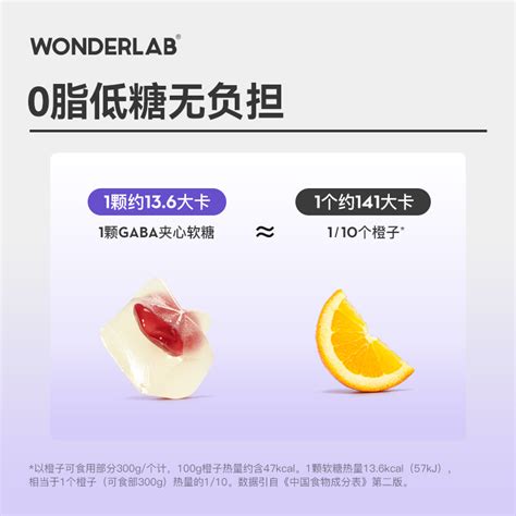 WonderLab睡眠夹心软糖糖果 GABA氨基丁酸茶氨酸非褪黑素咀嚼软糖